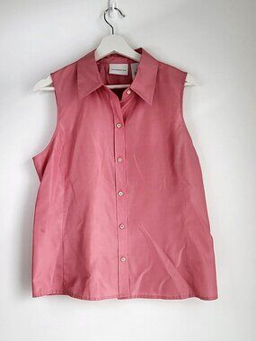 Liz Claiborne Silk Blend Sleeveless Blouse Pink Size 12